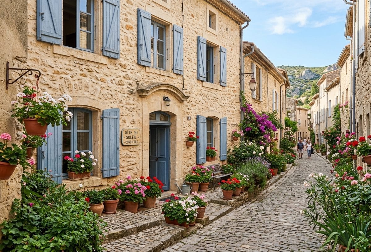 Maison de village audoise louée en gîte, type Gîtes de France dans l'Aude