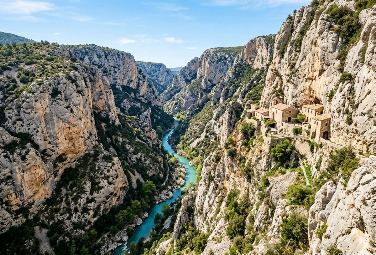 Gorges de Galamus, canyon calcaire de l'Aude