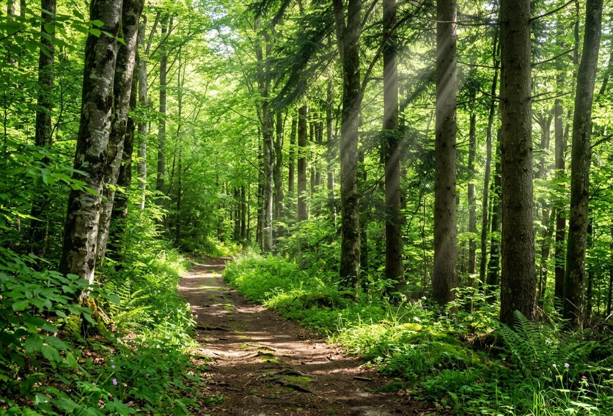 Forêt et reliefs de la Montagne Noire dans l'Aude