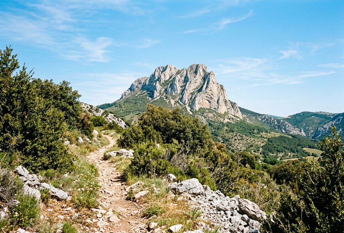Pic de Bugarach (1 231 m), point culminant du massif des Corbières dans l'Aude