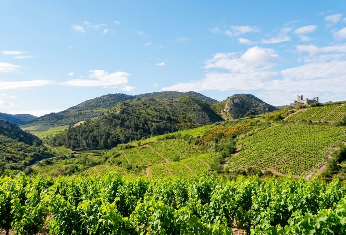 Vignoble des Corbières au soleil